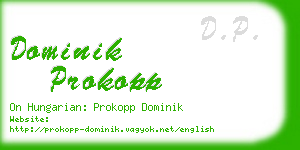 dominik prokopp business card